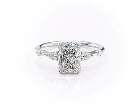 The Naomi Set With A 2.5 Carat Radiant Lab Diamond Hot on Sale