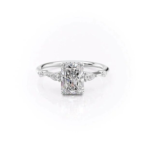 The Naomi Set With A 2.5 Carat Radiant Lab Diamond Hot on Sale