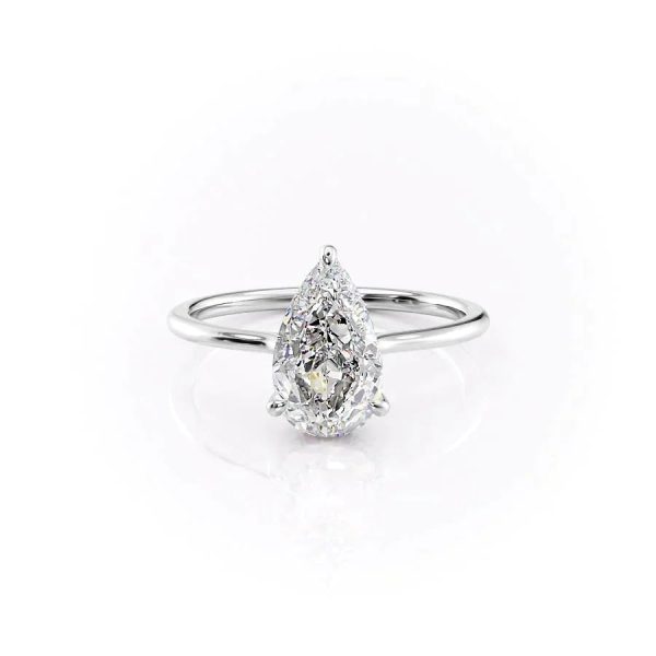 The Maia Set With A 2 Carat Pear Lab Diamond For Sale