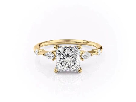 The Naomi Set With A 2 Carat Princess Lab Diamond Online Sale