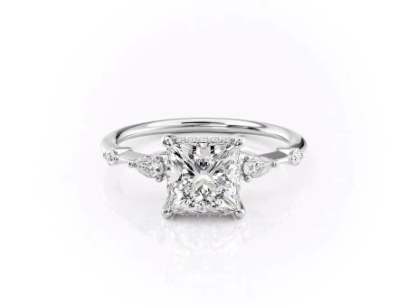 The Naomi Set With A 1.5 Carat Princess Lab Diamond For Cheap