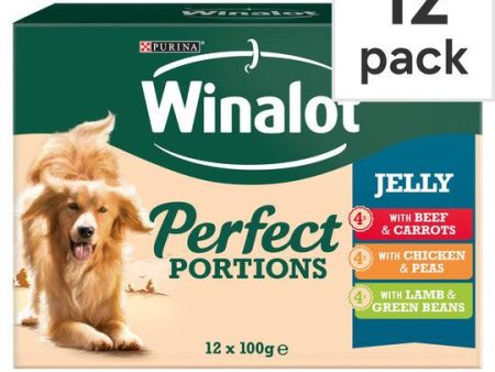 Winalot Perfect Portions Adult Beef&Carrots & Chicken&Peas In Jelly 12X100G (Grain Free) on Sale