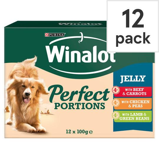 Winalot Perfect Portions Adult Beef&Carrots & Chicken&Peas In Jelly 12X100G (Grain Free) on Sale