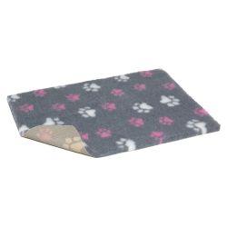 Vetbed Non Slip Pink & White Paw Grey 40X30  Sale