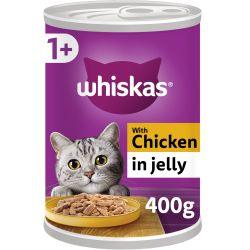 Whiskas Adult Wet Cat Food Chicken In Jelly Tin 12 x 400G Discount