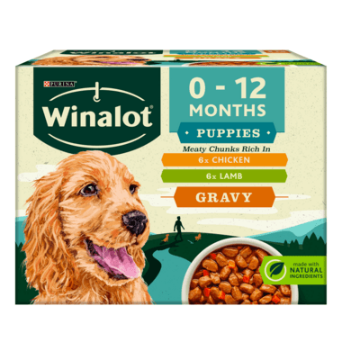 Winalot Perfect Portions Puppy Mixed Variety Chunks In Gravy (Chicken & Peas   Lamb & Carrot) 12X100G Cheap