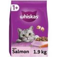 Whiskas 1+ Salmon Adult Dry Cat Food 1.9kg For Sale