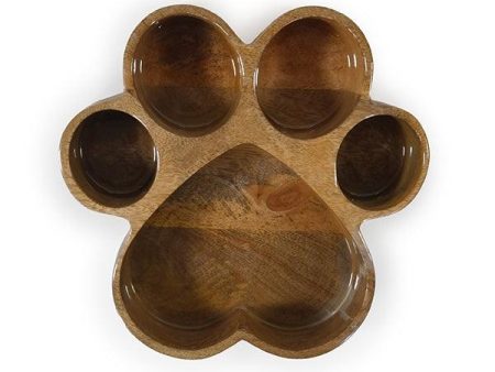 Rosewood Wooden Paw Print Bowl 600ml Sale