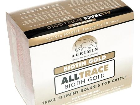 Agrimin All-Trace Biotin Gold Cattle 20 Pack Hot on Sale